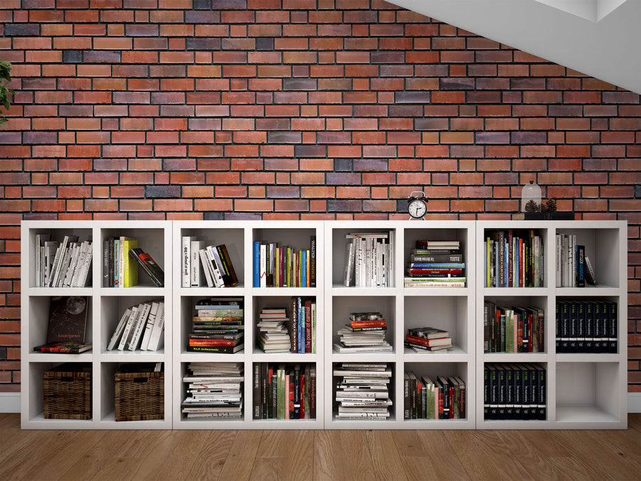 Industrial Rustic Clinker Brick Wallpaper – Realistic Brick Wall Mural for Modern Interiors by ShopyLand, W218