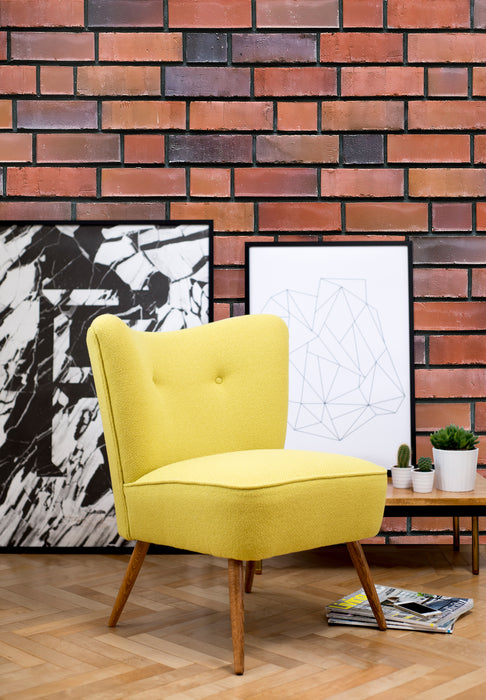 Industrial Rustic Clinker Brick Wallpaper – Realistic Brick Wall Mural for Modern Interiors by ShopyLand, W218