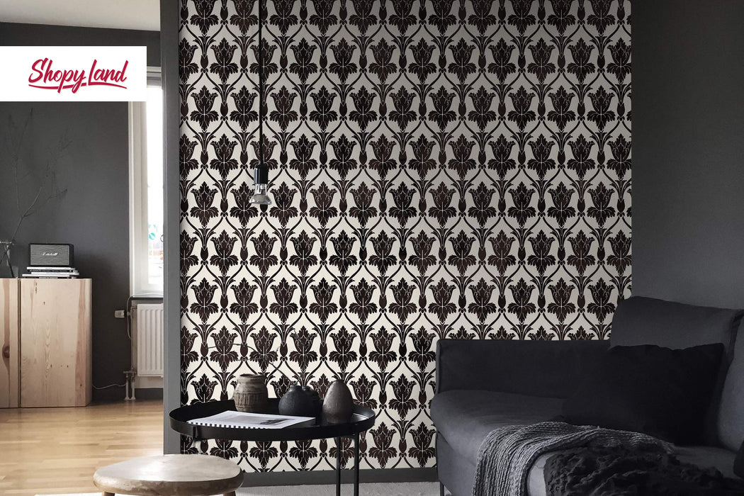 Papel pintado de Mansión Embrujada – Mural de pared de estilo victoriano – Elegante diseño vintage de ShopyLand, W136