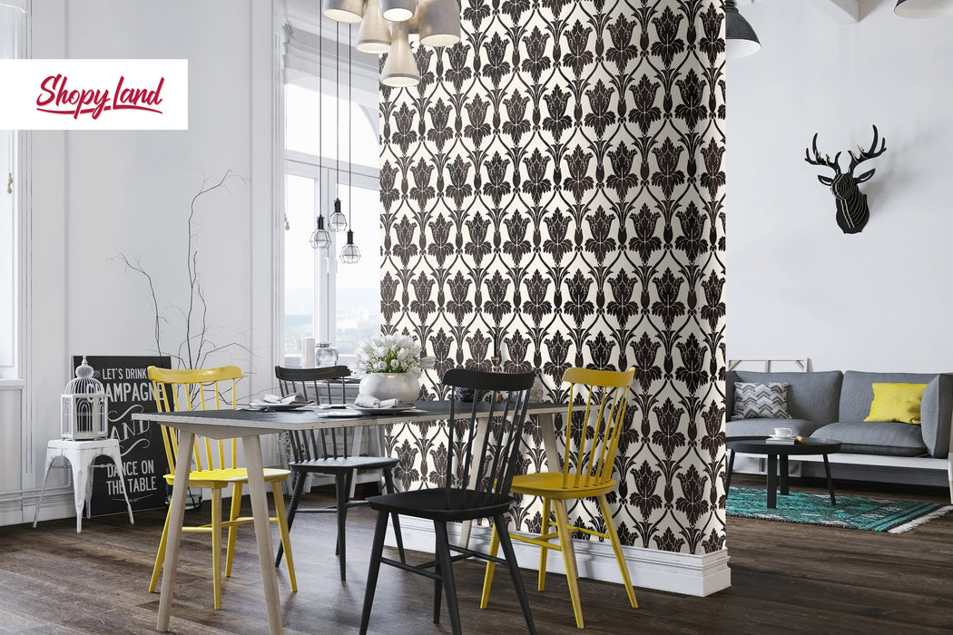 Papel pintado de Mansión Embrujada – Mural de pared de estilo victoriano – Elegante diseño vintage de ShopyLand, W136