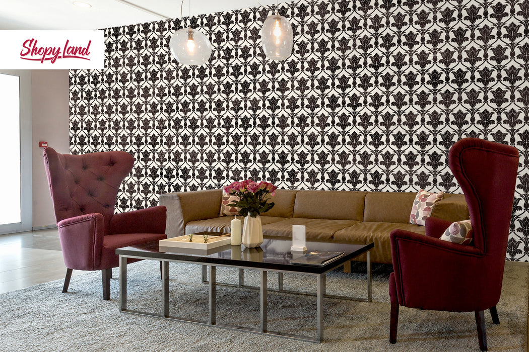 Papel pintado de Mansión Embrujada – Mural de pared de estilo victoriano – Elegante diseño vintage de ShopyLand, W136