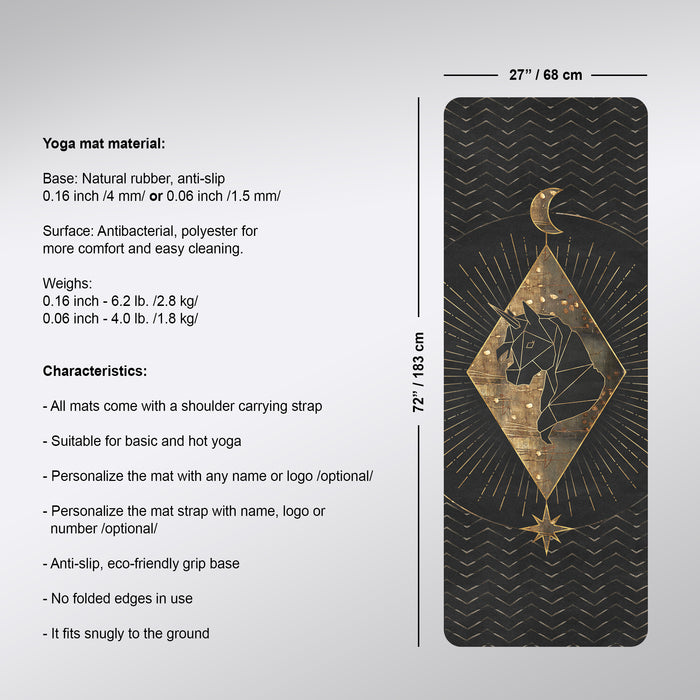 Magical Unicorn Yoga Mat – Professional Non-Slip Fitness Rug & Pilates Mat with Strap by ShopyLand, Y208