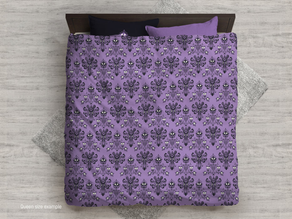 Haunted Mansion Bedding Set, Timeless Victorian Duvet Cover Set, Classic Vintage Design, Retro Chic Comforter Set, B205