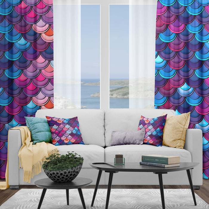 Mermaid Scales Decorative Sham, Ocean Dream Sequin Pillow Cover, Chic Home Décor Throw Pillow, P14