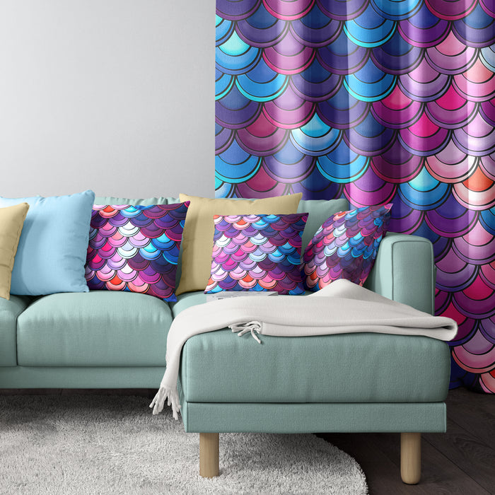 Mermaid Scales Decorative Sham, Ocean Dream Sequin Pillow Cover, Chic Home Décor Throw Pillow, P14