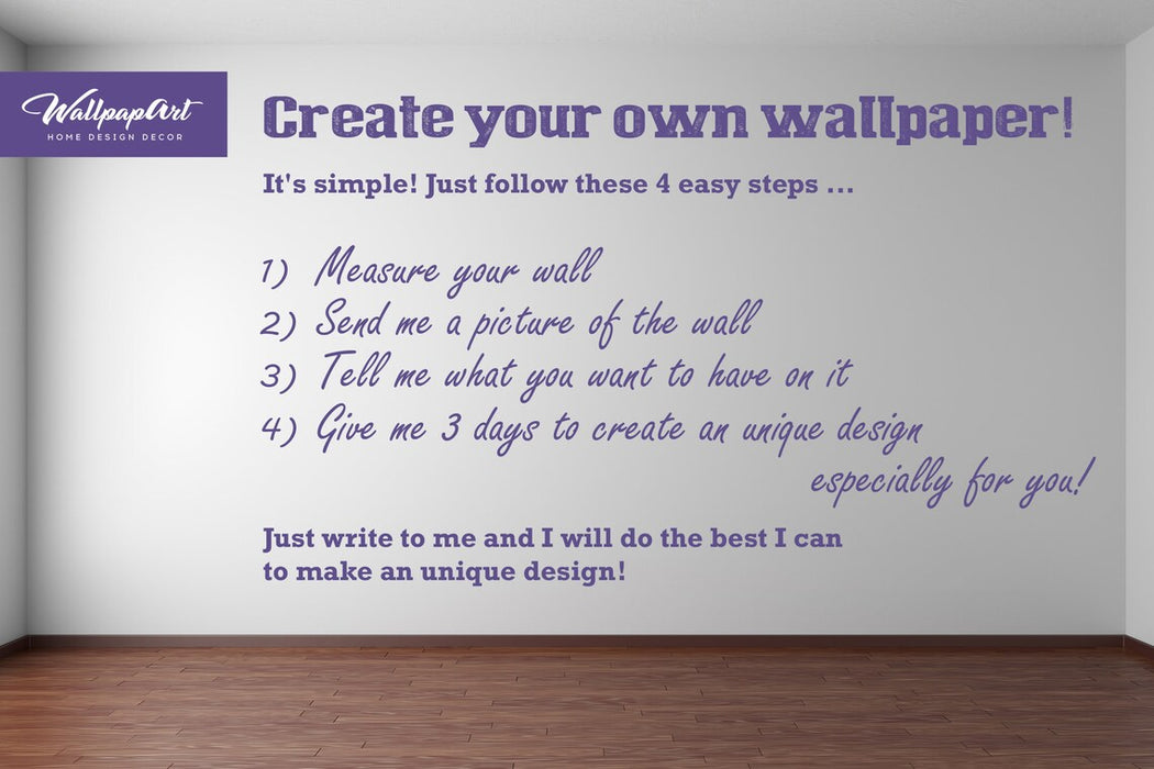 Tailored Wall Coverings – Custom Wallpapers, Removable or Traditional, Custom-Designed Request Listing