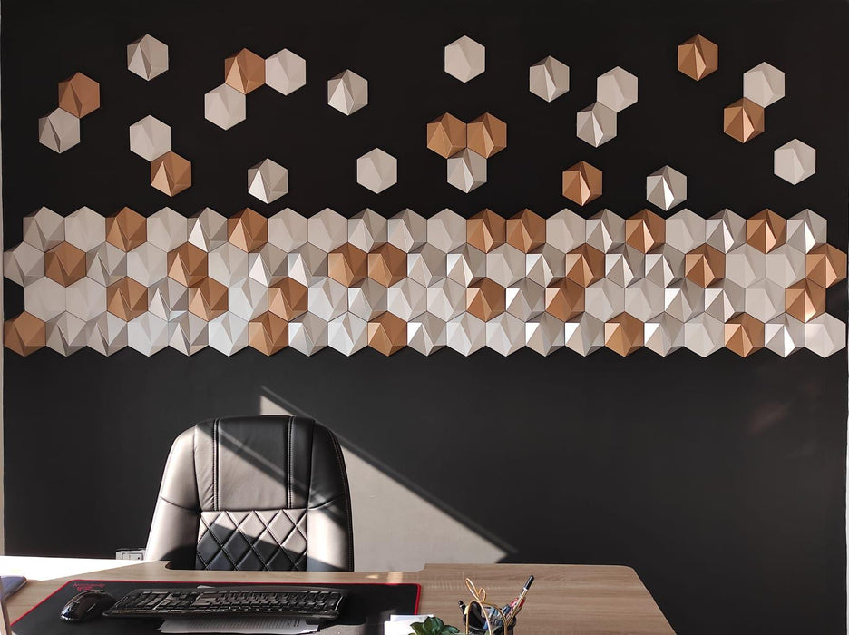 ZETA 3D Wall Panels, Advanced Copolymer Wall System, Modern 3D Wall Cladding, DMR005