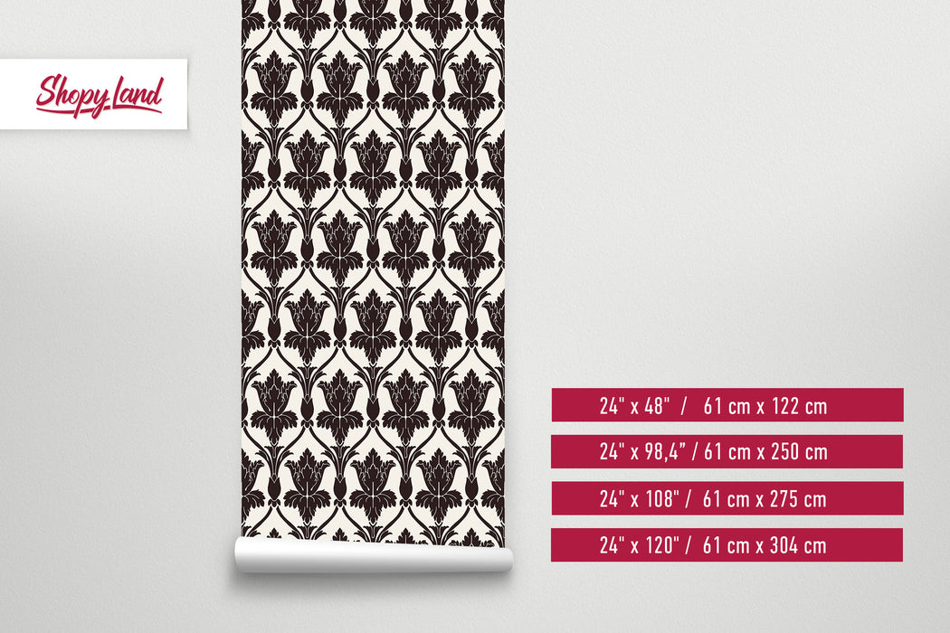 Papel pintado de Mansión Embrujada – Mural de pared de estilo victoriano – Elegante diseño vintage de ShopyLand, W136