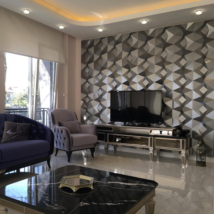 PENTA Design 3D стенен панел, модерни съполимерни декоративни стенни облицовки, луксозна 3D декоративна система за облицовка на стени