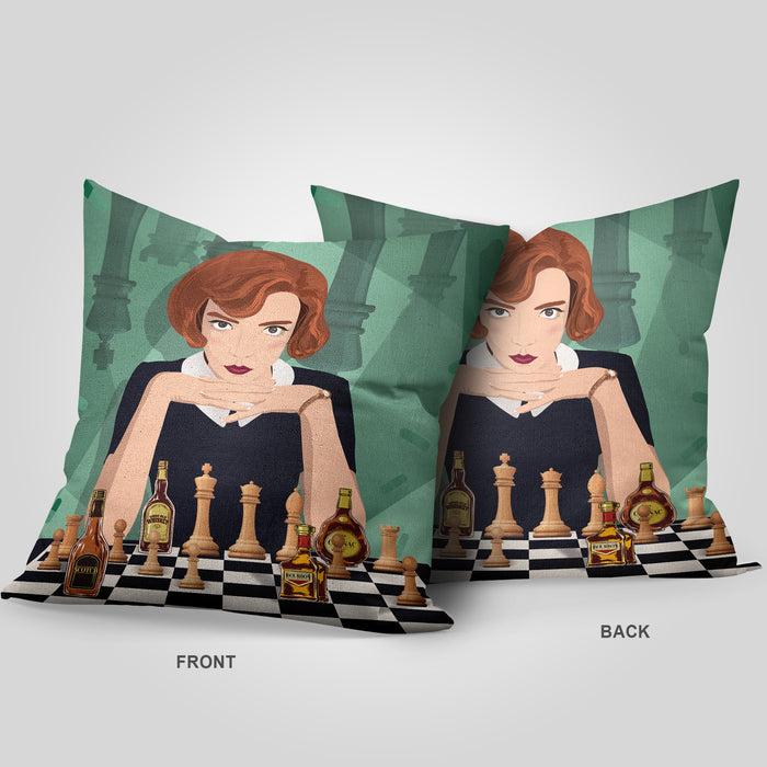 Queen’s Gambit Pillow Cover, Handmade Double-Sided Decorative Cushion, P11