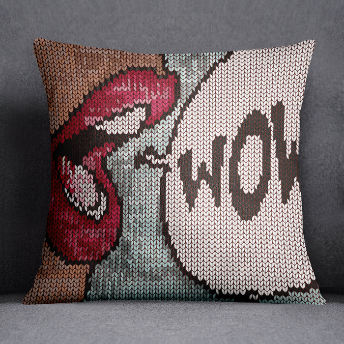 Colorful Pop Art Culture Pillow Cover, WOW Decorative Art Pillow, Cartoon Chic Decorative Cushion, P04