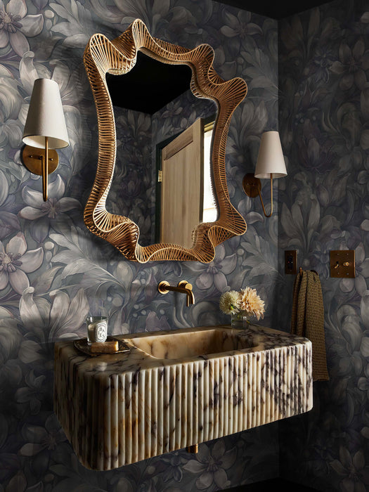 Victorian Dark Floral Wallpaper – Antique Botanical Mural – Vintage Garden Peel & Stick or Unpasted Wallcovering by ShopyLand, W233