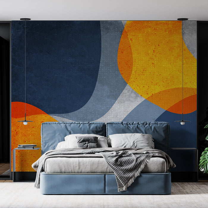 Abstract Waves Wallpaper – Artistic Fluid Wall Mural – Peel & Stick or Traditional Modern Walls by ShopyLand, W227