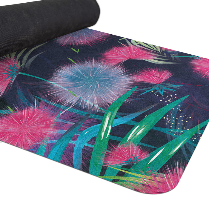 Cosmic Flowers Yoga Mat – Professional Fitness & Pilates Mat with Watercolor Floral Design by ShopyLand, Y226