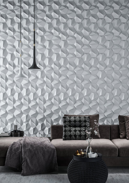 ZETA 3D Wall Panels, Advanced Copolymer Wall System, Modern 3D Wall Cladding, DMR005