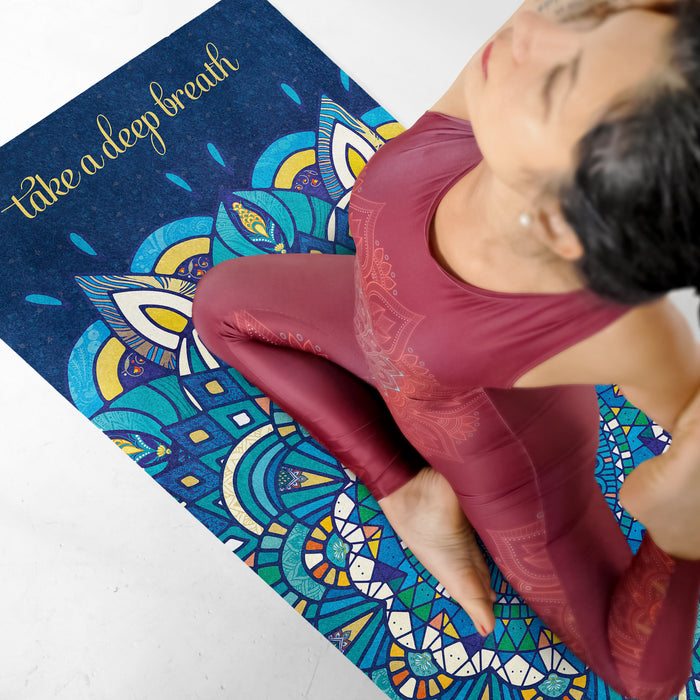Mandala Yoga Mat – Indian Design, Personalized Yoga Rug for Fitness, Pilates, & Vinyasa by ShopyLand, Y182