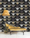 Cat Face Removable Wallpaper, Crazy Cat Snout Peel and Stick, Cat Wallpaper, Cats Wall Mural, Dark Designer Wallpaper, W135