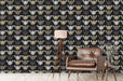 Cat Face Removable Wallpaper, Crazy Cat Snout Peel and Stick, Cat Wallpaper, Cats Wall Mural, Dark Designer Wallpaper, W135