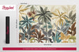 Subtle Jungle Removable Wallpaper, Modern Colors Tropical Wallpaper, Tropical Peel and Stick Wallpaper, Palm trees wallpaper, W162