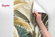 Subtle Jungle Removable Wallpaper, Modern Colors Tropical Wallpaper, Tropical Peel and Stick Wallpaper, Palm trees wallpaper, W162