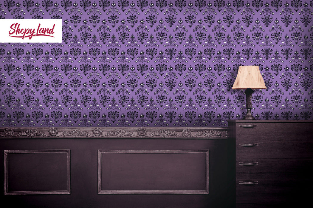 Removable Wall Cover Victorian Style, Vintage Wall Mural, Retro design Peel and Stick Wallpaper, Victorian Pattern, W136/2