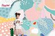 Abstract Removable Wallpaper, Scandinavian Wallpaper, Artwork Temporary Wallpaper, Pop Art Peel and Stick Wallpaper, W147