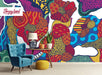 Japanese Style Peel and Stick Wallpaper, Harajuku Removable Wallpaper, Harajuku Self Adhesive Wall Mural, Asian Style Home Decor W53