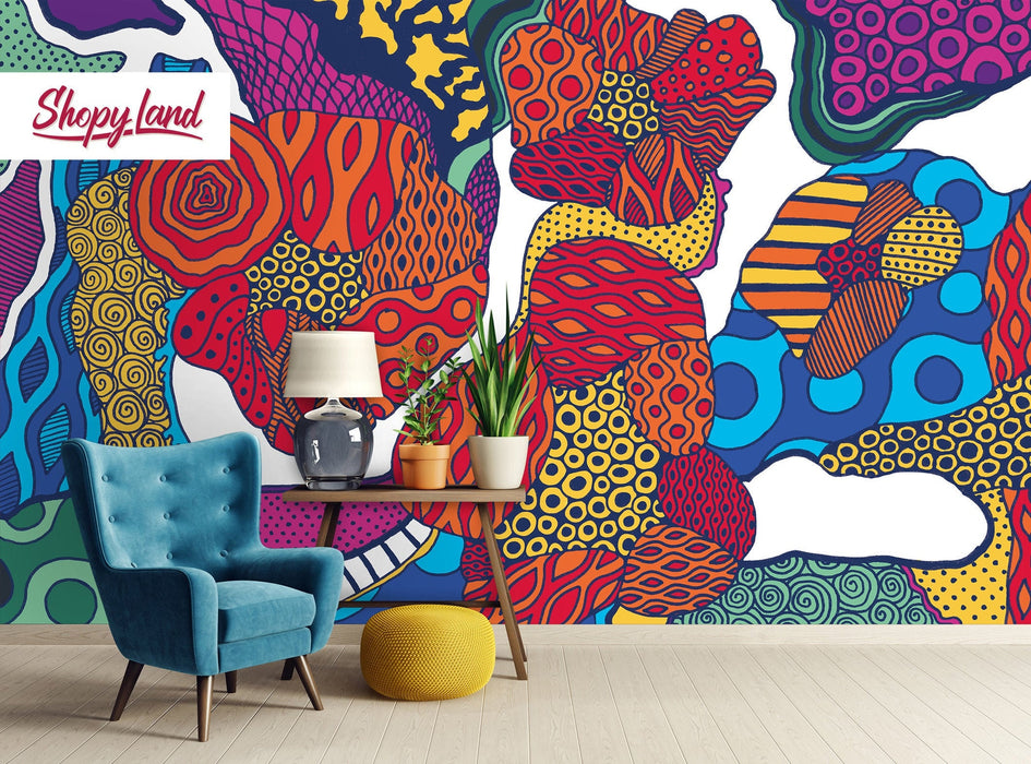 Japanese Style Peel and Stick Wallpaper, Harajuku Removable Wallpaper, Harajuku Self Adhesive Wall Mural, Asian Style Home Decor W53