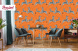 Zebra Removable Wallpaper, Vintage Peel and Stick Wallpaper, Zebras Pattern, Classic Jumping Zebras Wallpaper, W138