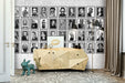 Black and White Aesthetic Collage Peel and Stick, Celebrity Portraits, Popular People removable Wallpaper, Famous People Wall Art, W168