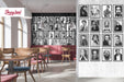 Black and White Aesthetic Collage Peel and Stick, Celebrity Portraits, Popular People removable Wallpaper, Famous People Wall Art, W168
