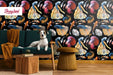 Colorful Fish Removable Wallpaper, Koi Japanese Pond Fish, Tropical Fish Peel and Stick Wallpaper, Fish Pattern Wallpaper, W180