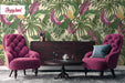 Banana Plant Wallpaper, Banana Leaves, Banana Plant Removable Wallpaper, Tropical Palm Leaves W184