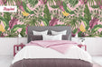 Banana Plant Wallpaper, Banana Leaves, Banana Plant Removable Wallpaper, Tropical Palm Leaves W184