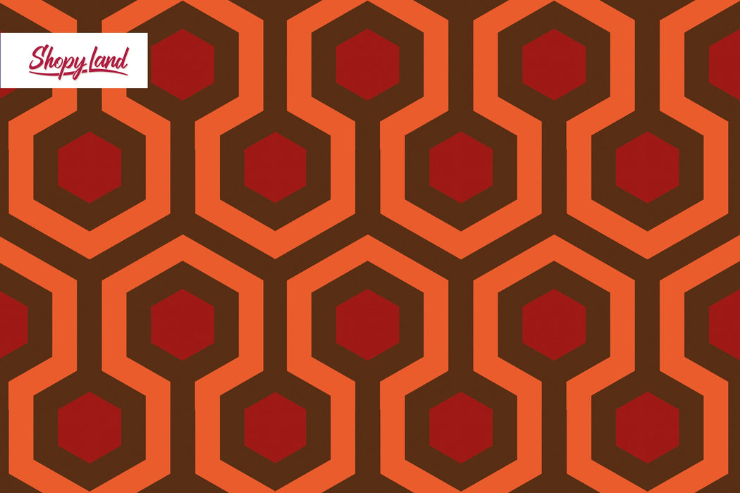 Spooky Removable Wallpaper, Overlook Hotel Wallpaper, Classic Horror Movie Peel and Stick Wallpaper, Redrum Pattern, W189