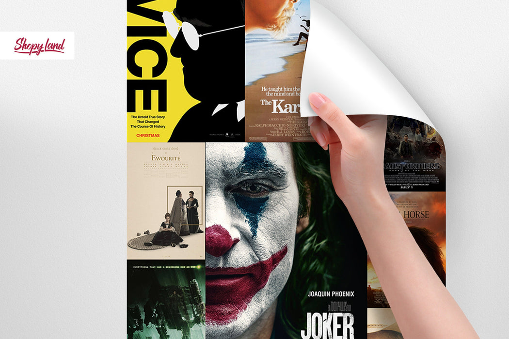 Movie Posters Removable Wallpaper, Removable Wall Mural, Peel and Stick Movie Posters, Aesthetic Collage, Updated Version W123