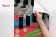 Pop Art Removable Wallpaper, Aesthetic Collage Wall Covering, Colorful Street Art Wallpaper, Peel and Stick Wall Decor, W206