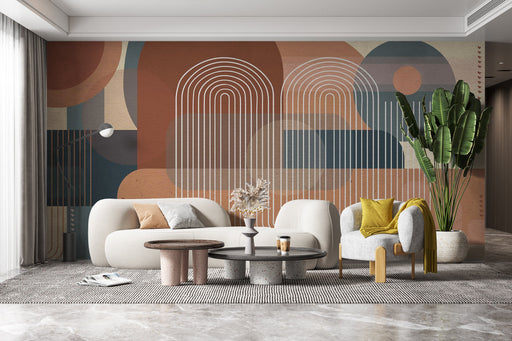 Boho Style Removable and Traditional Wallpaper, Abstract Vintage Wall Art, Watercolor Wallpaper, Peel and Stick Wall Decor, W213