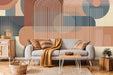 Boho Style Removable and Traditional Wallpaper, Abstract Vintage Wall Art, Watercolor Wallpaper, Peel and Stick Wall Decor, W213