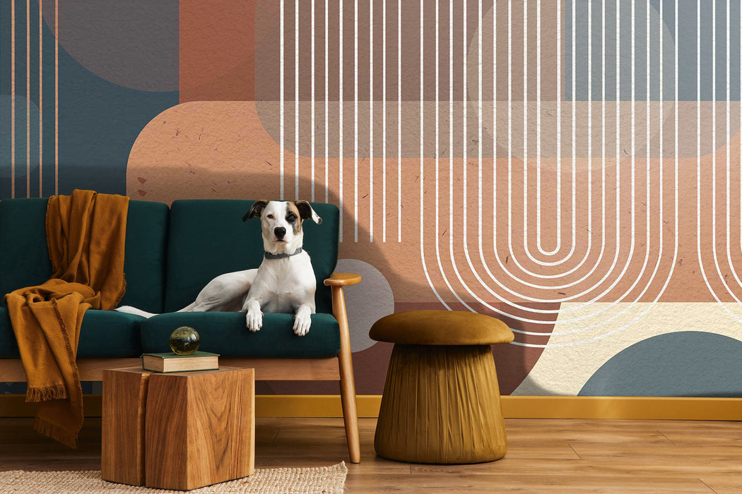 Boho Style Removable and Traditional Wallpaper, Abstract Vintage Wall Art, Watercolor Wallpaper, Peel and Stick Wall Decor, W213