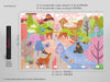 Magic Forest Peel and Stick Wallpaper, Kids Removable Wallpaper, Hand-painted Wallpaper, Modern Nursery Room, W179