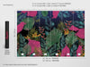 Removable Wallpaper Funky Jungle, Self Adhesive Wall Mural, Peel and Stick Palm Leaves, Tropical wallpaper, Exotic Tropical Pattern, W80