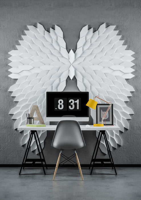 MABEL 4-Tile 3D Wall Decor Set, 3D Decorative Wall Paneling Sample Pack, Wall Paneling System Sample Kit
